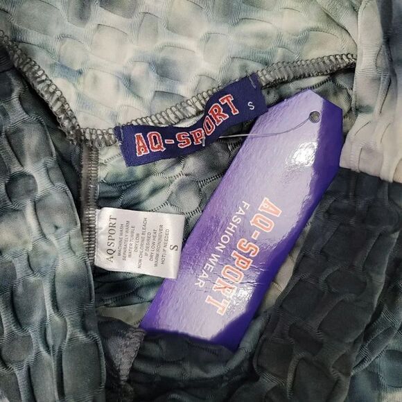 NEW AQ-Sport Honeycomb Ruched Scrunch Butt Tie Dye Legging in Smoke Size Small - Picture 7 of 8